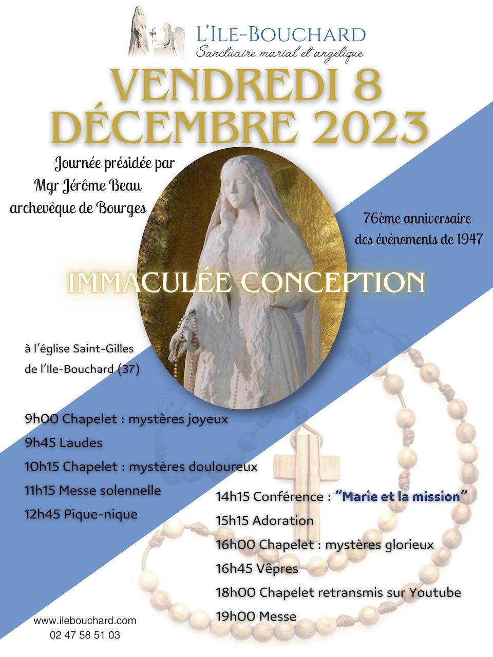 8 décembre Fête de l Immaculée Conception Sanctuaire Marial de l